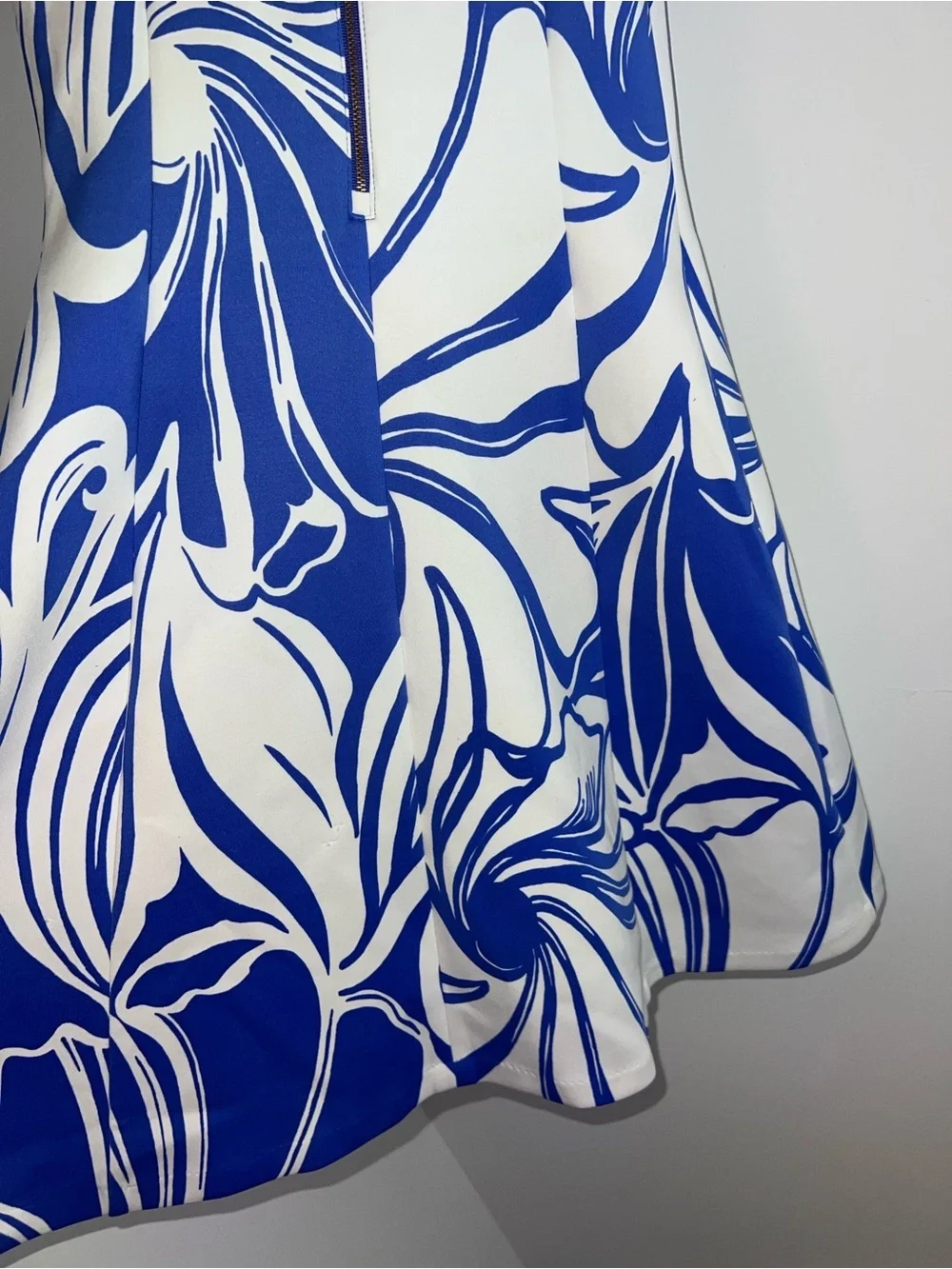 Lily Pulitzer Sleeveless Blue & White Printed A-Line Dress size xs